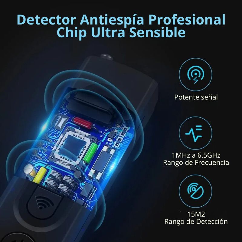 🔒 Detector Portátil de Cámaras, GPS, Micrófonos y Señales Ocultas