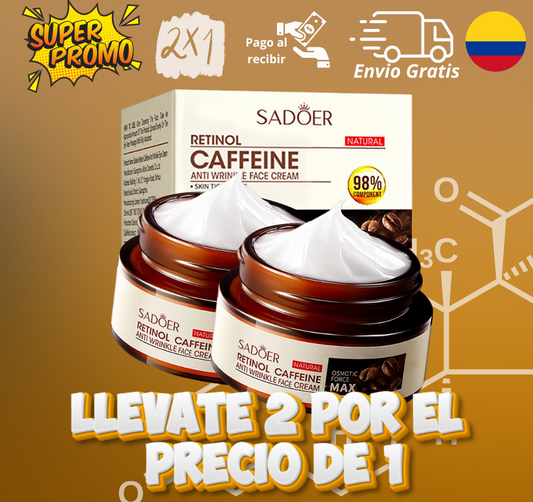 Oferta Especial 2x1: Crema SADOER® Retinol + Caffeine