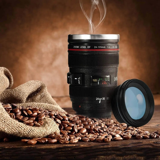 VASO MUG EN FORMA DE LENTE DE CAMARA