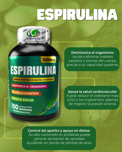 Espirulina x 100 Softgels – Súper Alimento Natural para tu Cuerpo y Energía