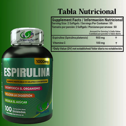 Espirulina x 100 Softgels – Súper Alimento Natural para tu Cuerpo y Energía