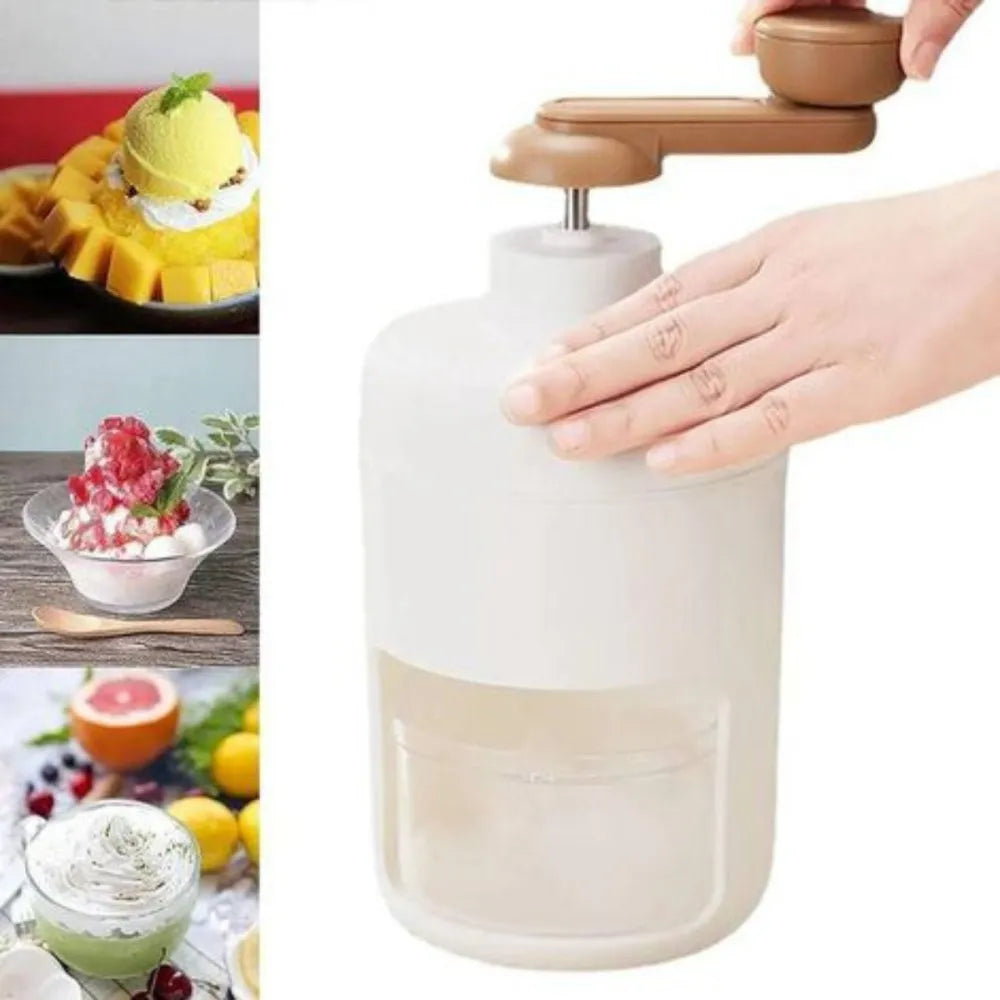Picadora de hielo manual para cócteles y granizados