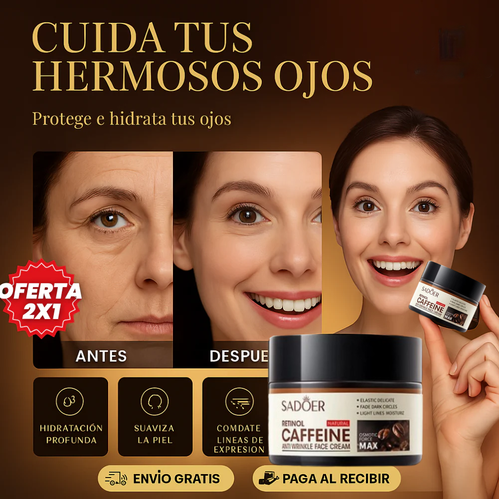Oferta 2x1 en Crema Retinol y Cafeina de Sadoer