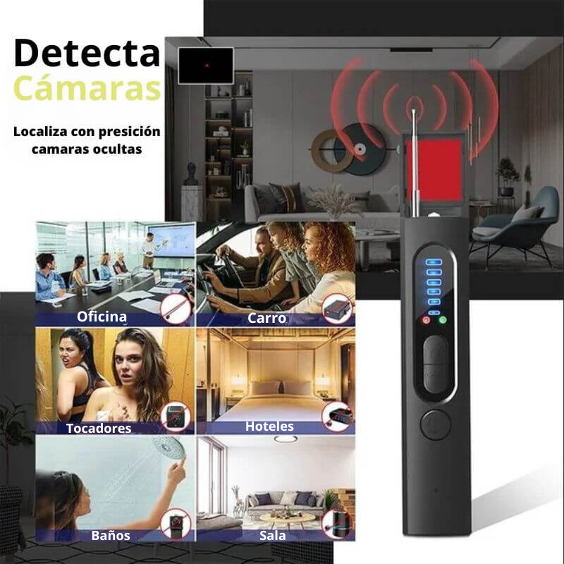 🔒 Detector Portátil de Cámaras, GPS, Micrófonos y Señales Ocultas