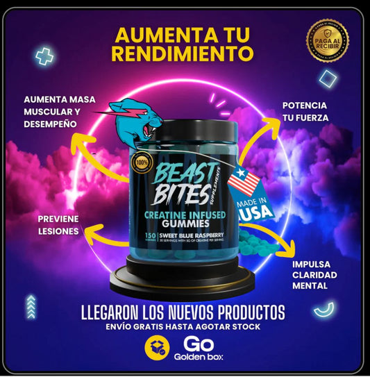 BEAST BITES GUMMIES - Creatina en Gomitas - Desarrollo Muscular