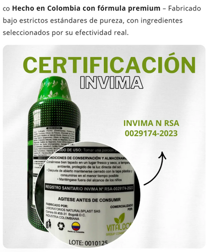 Clorofila Líquida Vitalcom 1000 ml – Más Natural, Más Potente, Más Salud