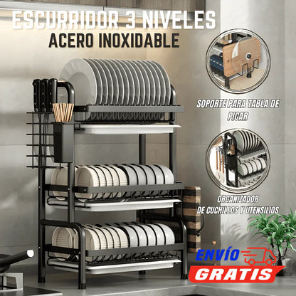 Escurridor De Platos De 3 Niveles